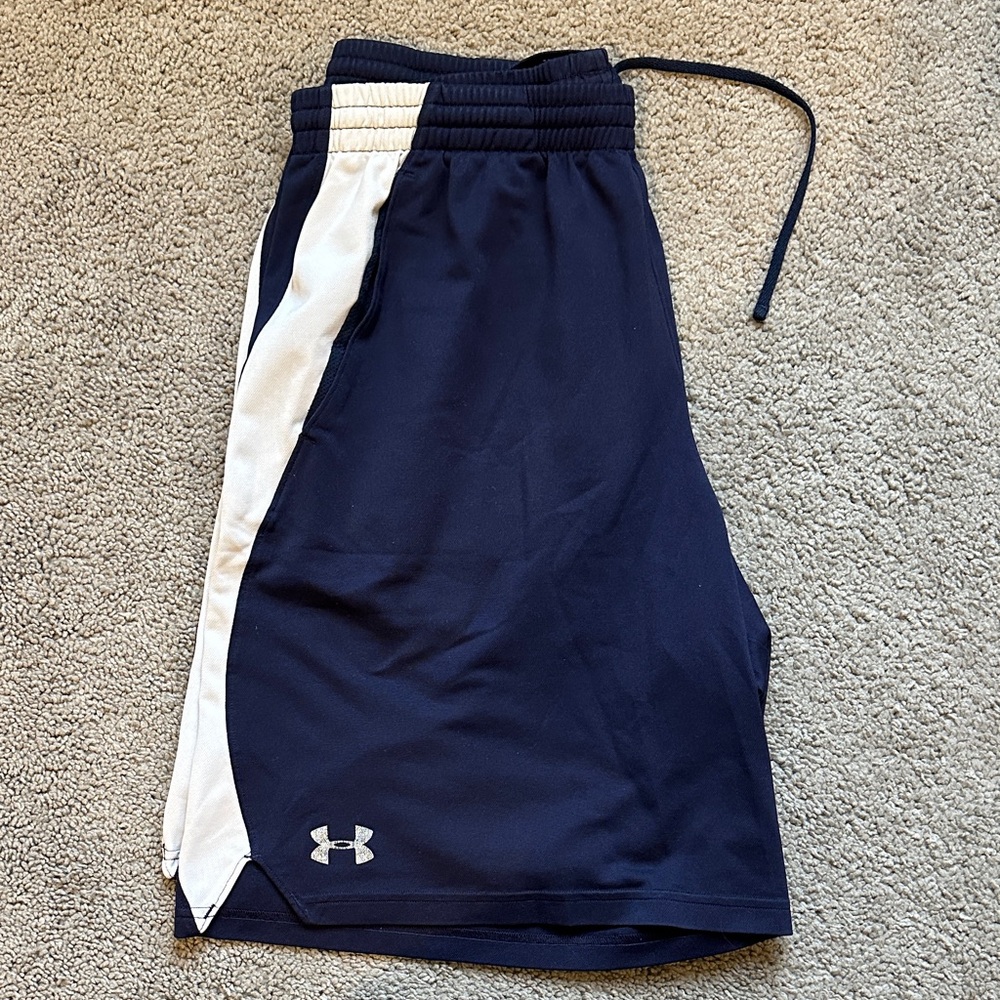 Under Armour Dark Blue and White Sports Shorts